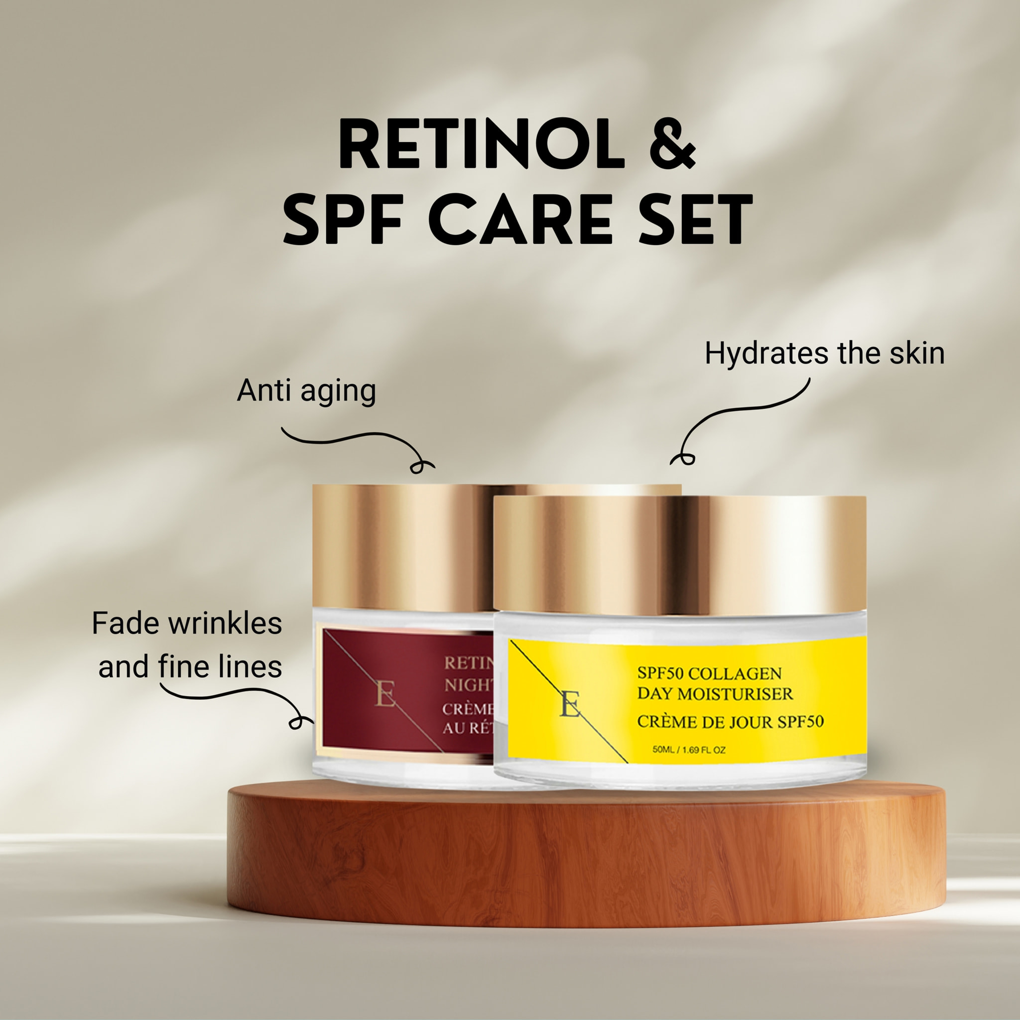 Set de noche y día con retinol + FPS 50