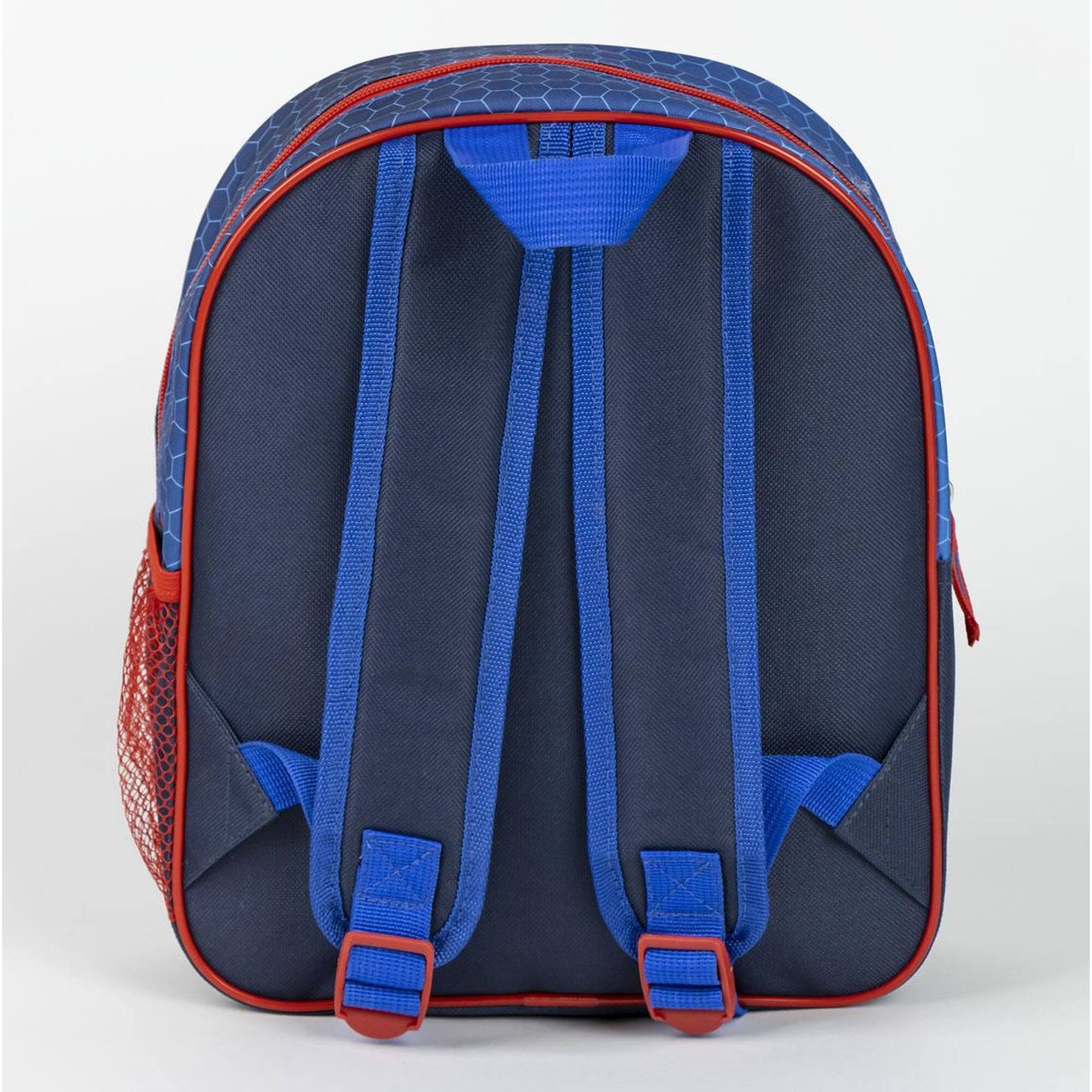 Mochila infantil escolar de la patrulla canina - color azul - 25x20x29 cm - fabricada en poliéster - con cierre de cremallera - estampado de chase y