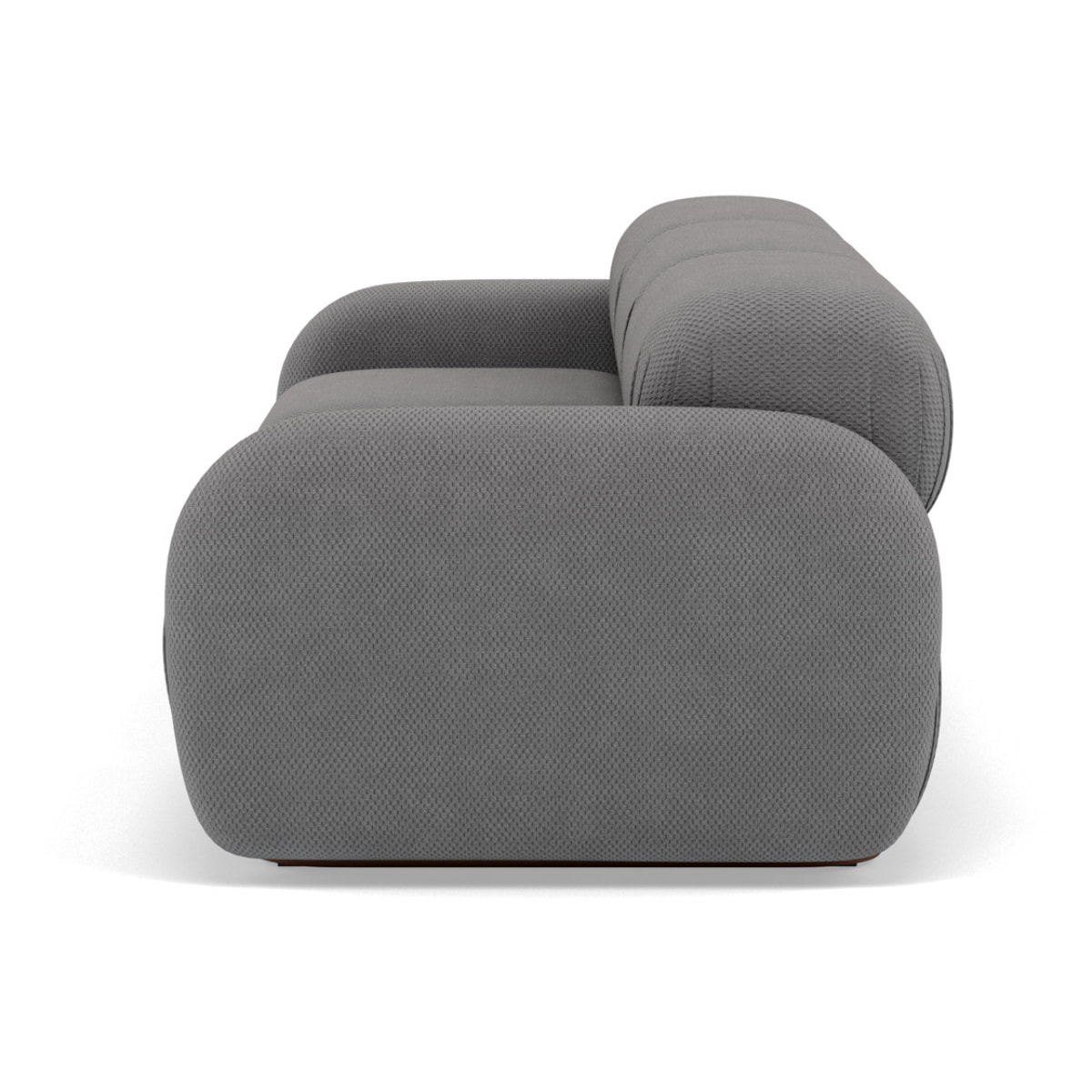 Penelope - canapé droit modulable 3 places en velours texturé - Gris