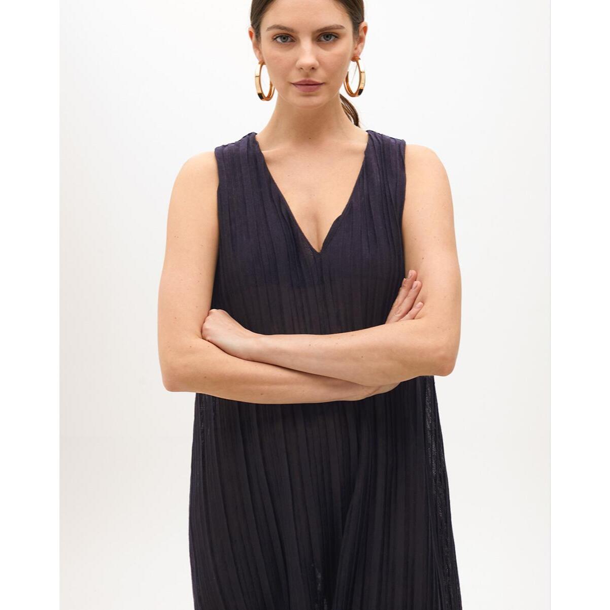 Abito Plissettato con Bretelle