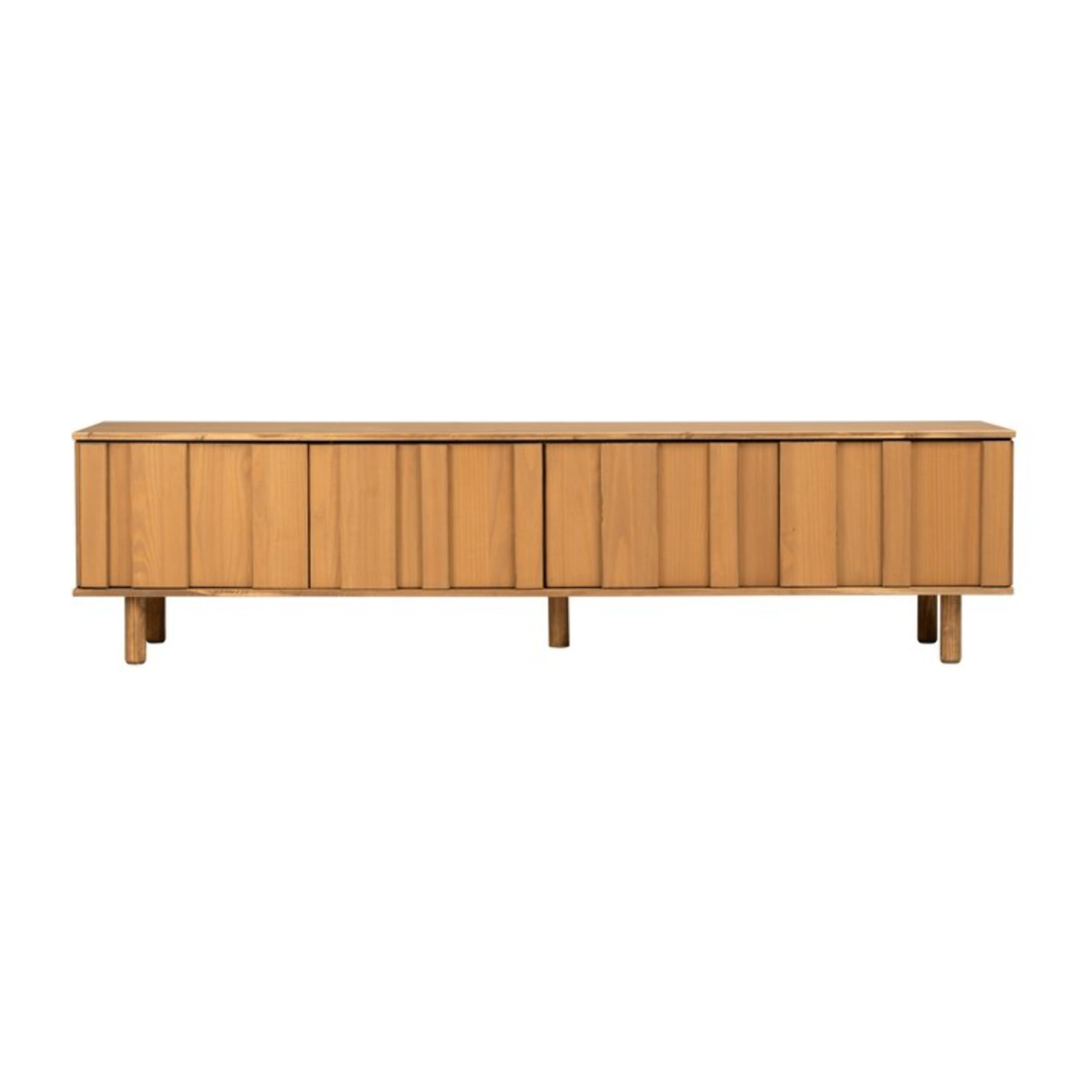 Meuble tv Sandoli -bois massif d'araucaria-couleur nogal 200 x 50 x 45 cm