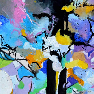 Affiche abstraite reminescence en arc-en-ciel Affiche seule