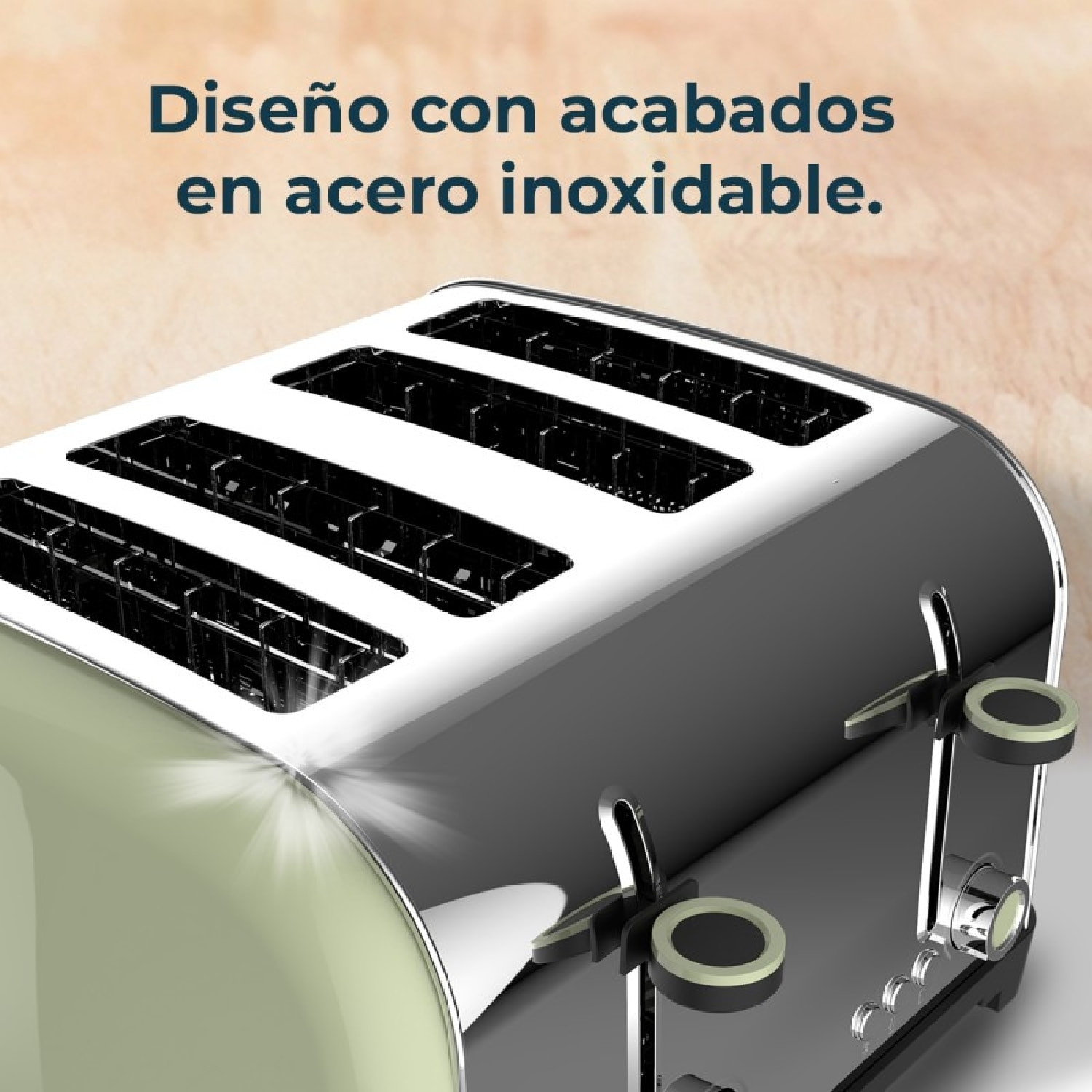 Cecotec Grille-pain vertical Toastin' time 1500 Double Green