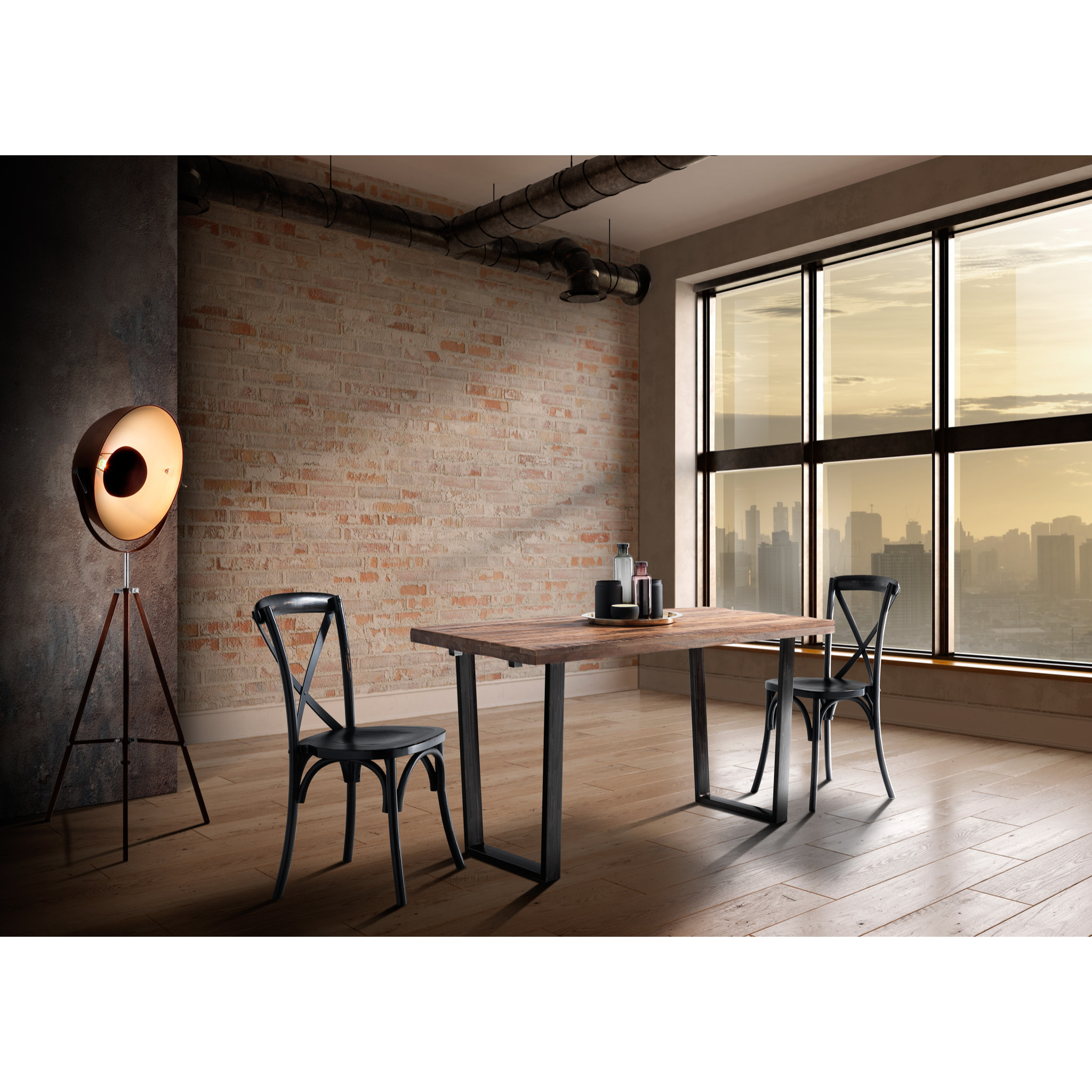 SAWYER - TAVOLO PRANZO /140 CON PROLUNGHE - misura 140X80X76