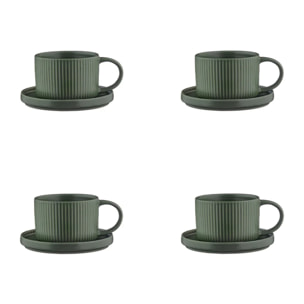 Tasse SCANDI 15cl et soucoupe Ø12cm - 8 pièces - Olive