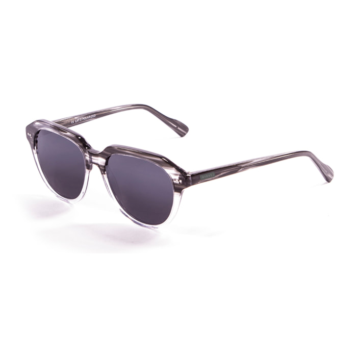 Gafas de sol LENOIR CASSIS - Demi negro arriba y blanco trapsparent abajo / Ahumada