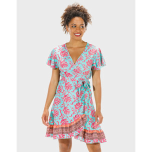 Vestido Corto Manga Corta - Feliz