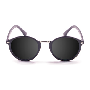 Gafas de sol OCEAN LILLE - De pc bisagra de metal / Dentro montura negra mate lente ahumada nariz de metal plateado brillante