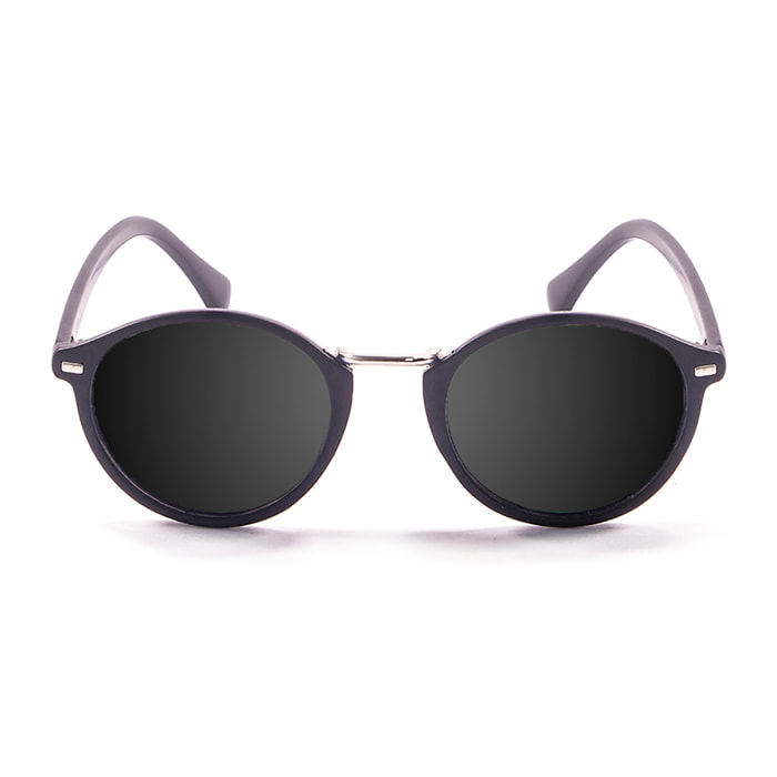 Gafas de sol OCEAN LILLE - De pc bisagra de metal / Dentro montura negra mate lente ahumada nariz de metal plateado brillante