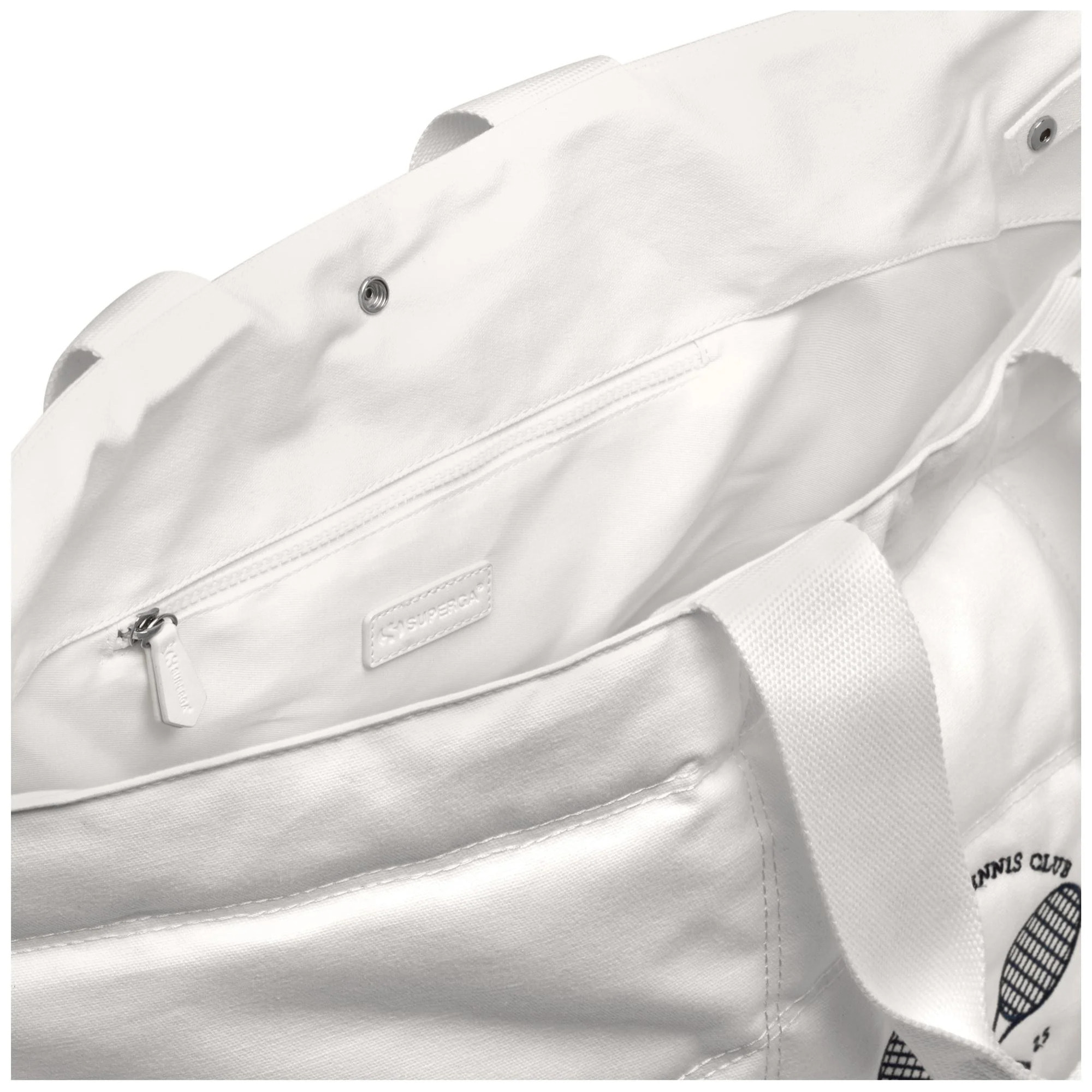 Borse Superga Uomo Donna Bianco Tennis Match Padded Tote Bag