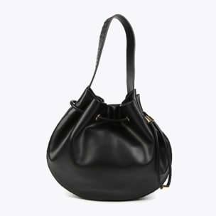 Borsa mezza luna dettagli intrecciati