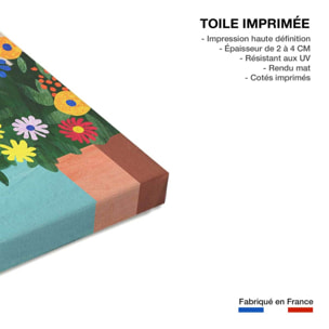 Tableau paysage vacances bleu méditerranéen  Toile imprimée