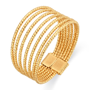 Anillo Issca acabado oro amarillo 18k
