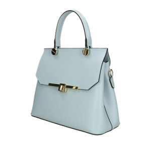 Borsa a mano da donna Made in Italy - Modello Lunaria - 100% pelle - 27.0 x 23.0 x 12.0 cm