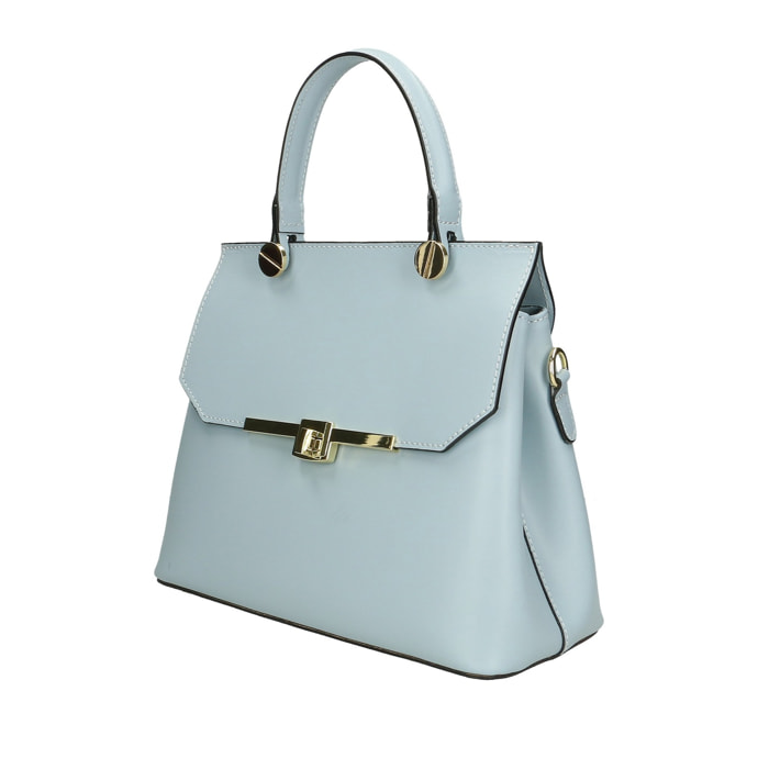 Borsa a mano da donna Made in Italy - Modello Lunaria - 100% pelle - 27.0 x 23.0 x 12.0 cm