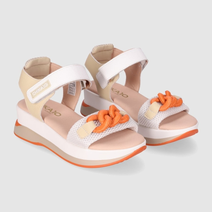 Sandalias - Beig - Tacón: 5 cm