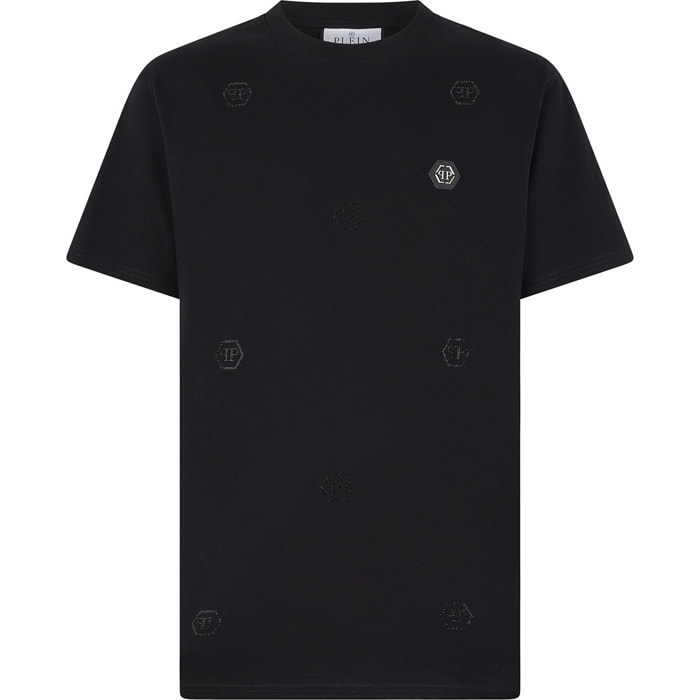 PHILIPP PLEIN Camiseta de cuello redondo y manga corta MONOGRAM