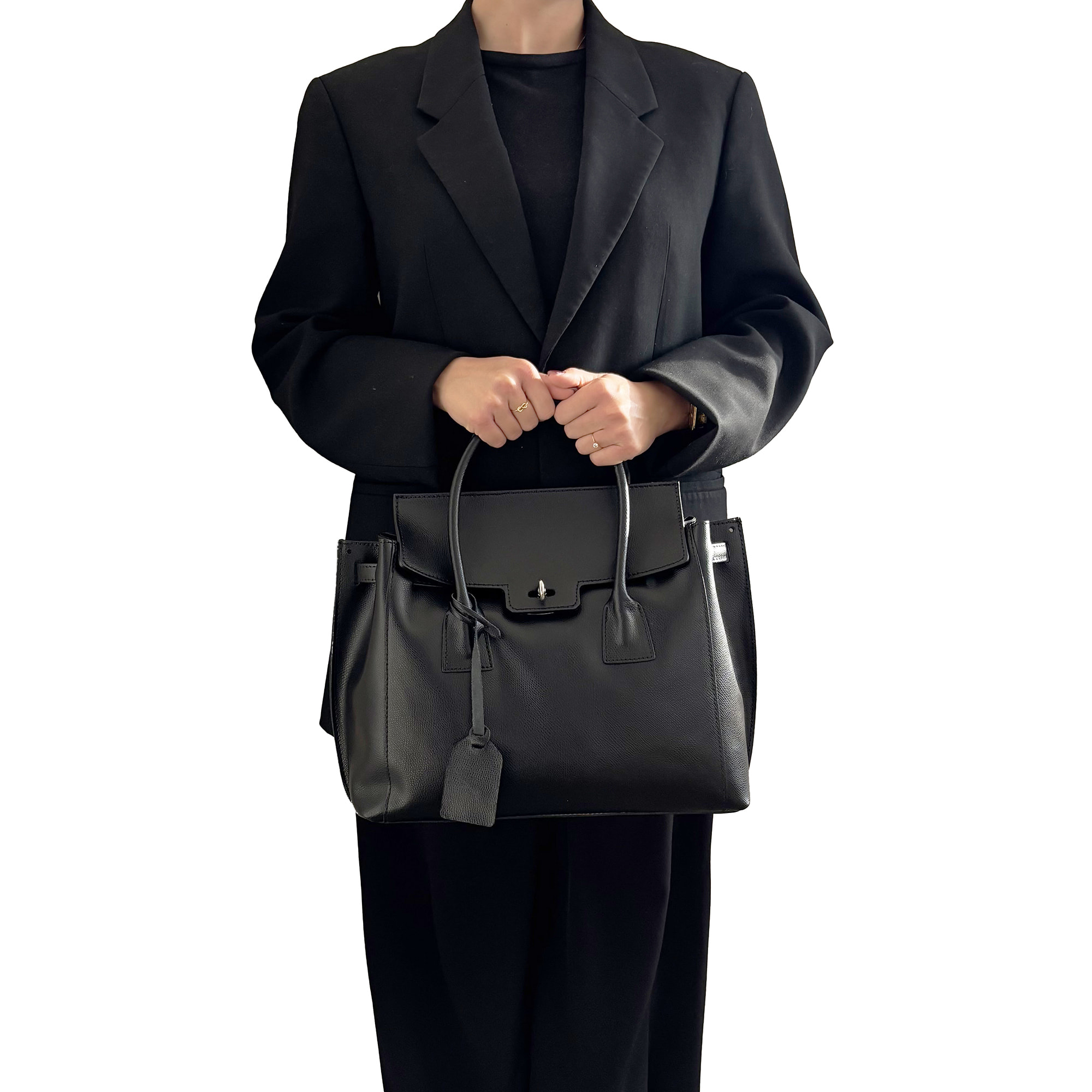 Borsa a Mano Elegante in Vera Pelle Made in Italy