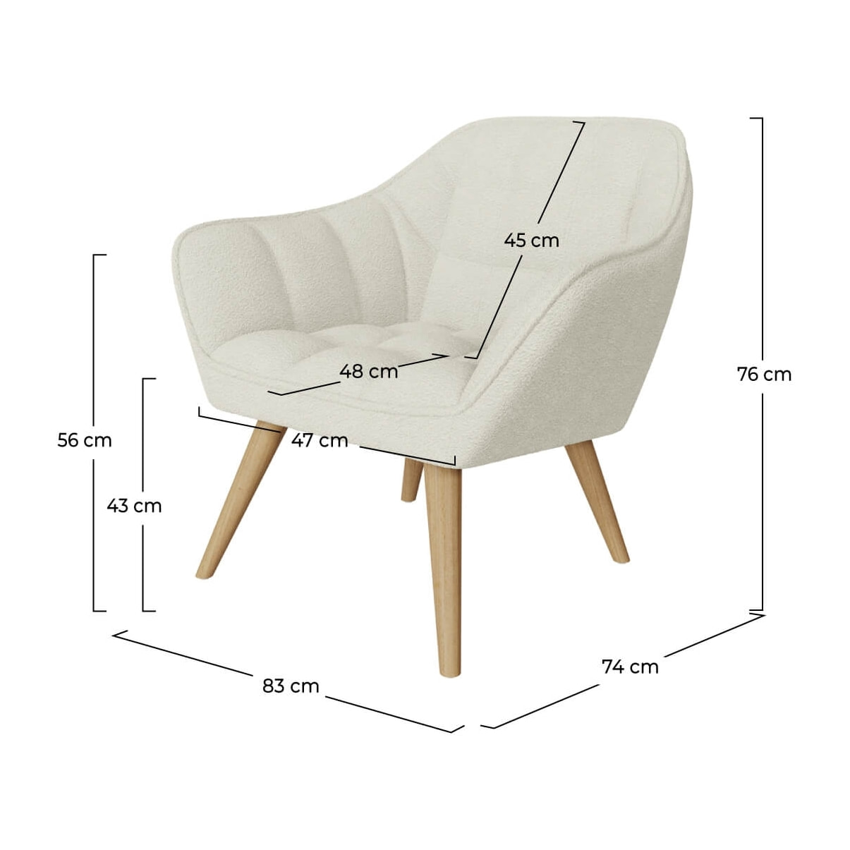 Fauteuil Simba blanc