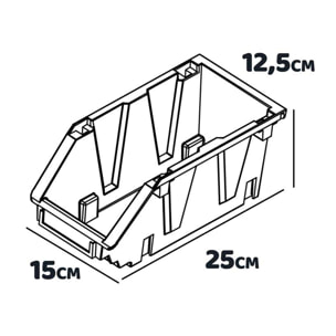 Pal Advanced - Scaffale da garage per minuteria, porta attrezzi freestanding con 42 porta utensili