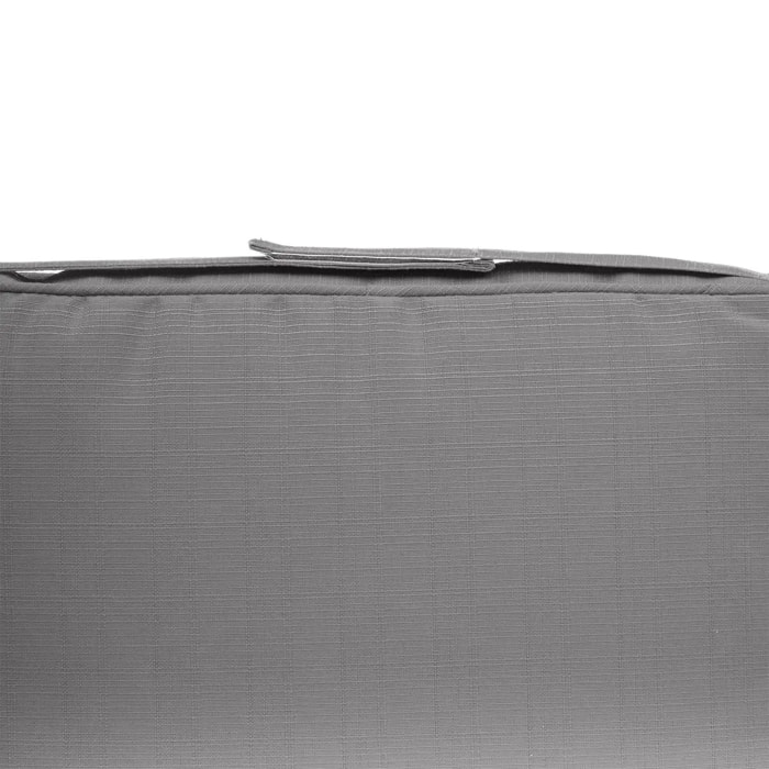 Galette de chaise à scratch "Korai" ardoise 40x40x4cm en polyester