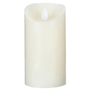 Bougie LED ronde H.20cm blanc chaud