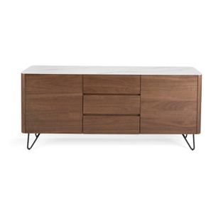 Aparador – Nogal y mármol blanco