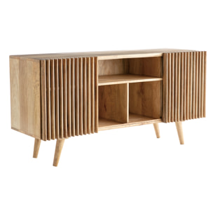 Buffet en bois manguier massif 2 portes coulissantes L140 cm ALBA