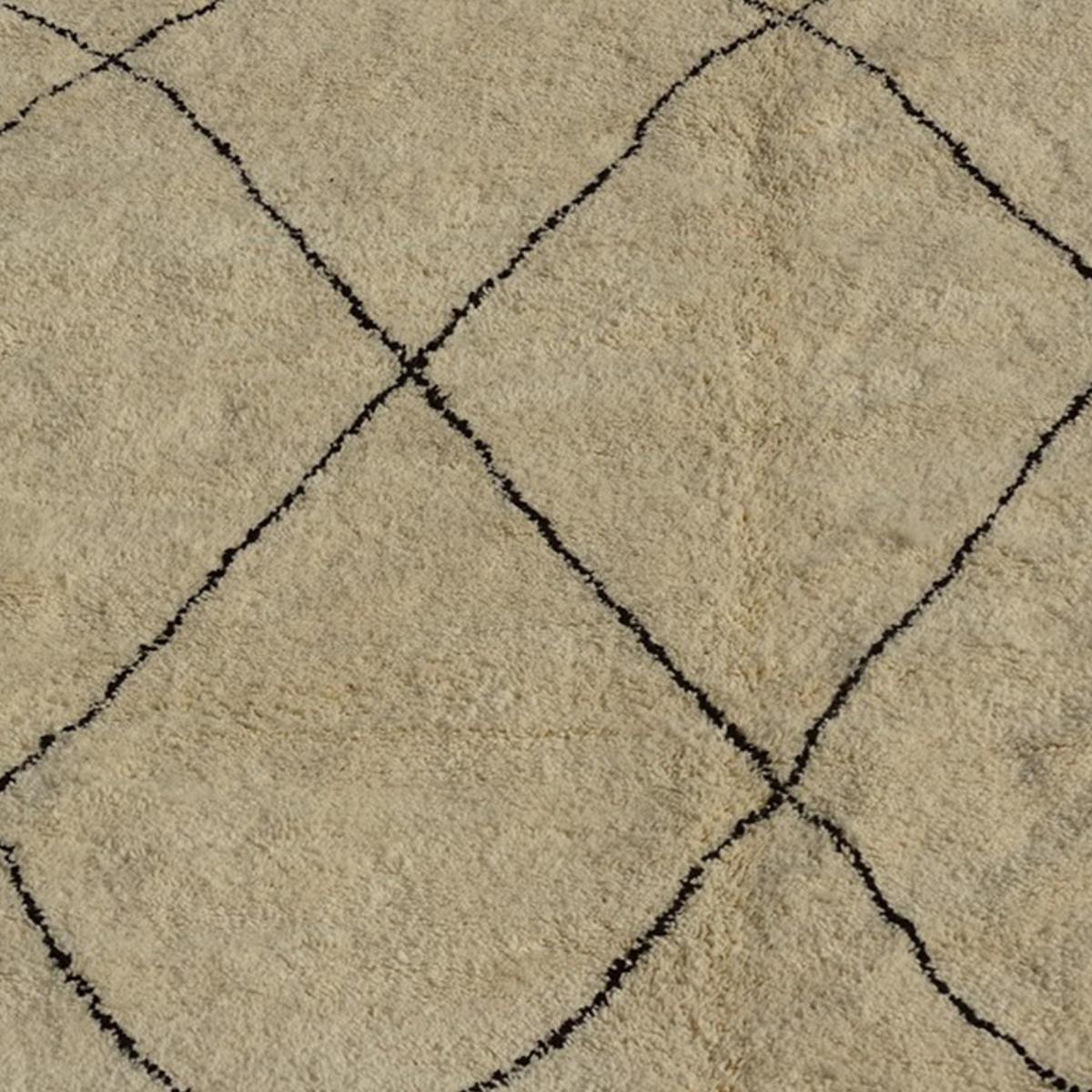 Authentique tapis berbère fait à la main en laine JIKI