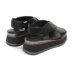 SANDALO ZEPPA INCROCIO NERO