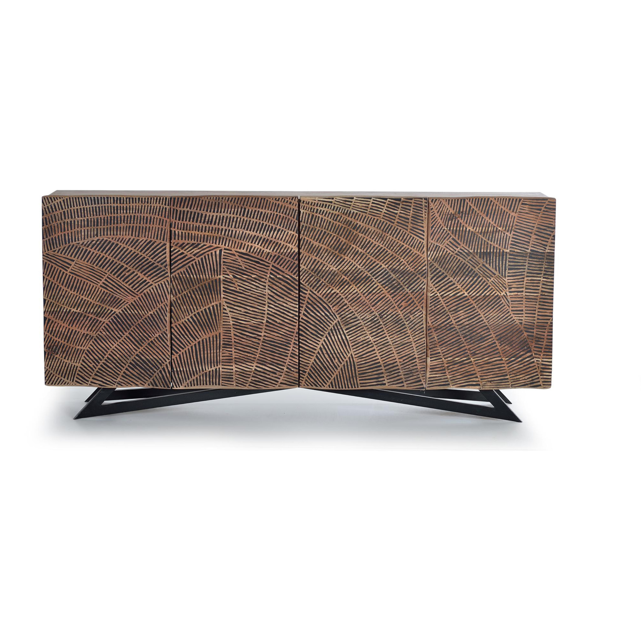 Aparador de Madera de Acacia Estilo Rústico Moderno