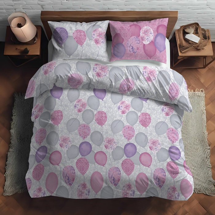 Parure copripiumino palloncini rosa