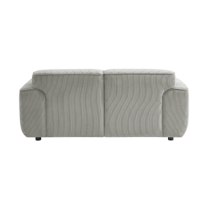 Canapé Wallas. 2 places. tissu velours côtelé gris clair L 180 x P 98 x H 73cm