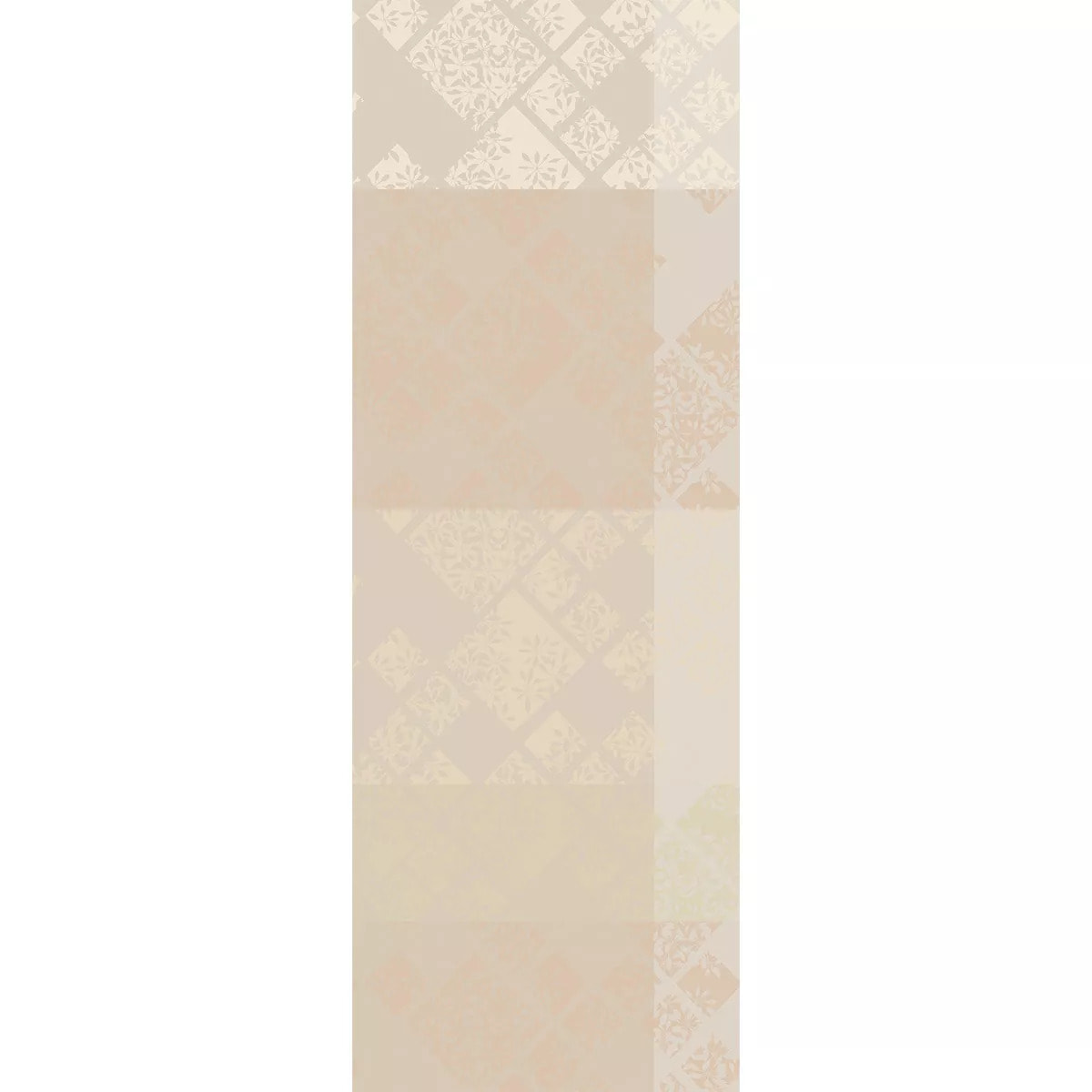 Chemin de table pur coton motif jacquard beige Mille pistils naturel