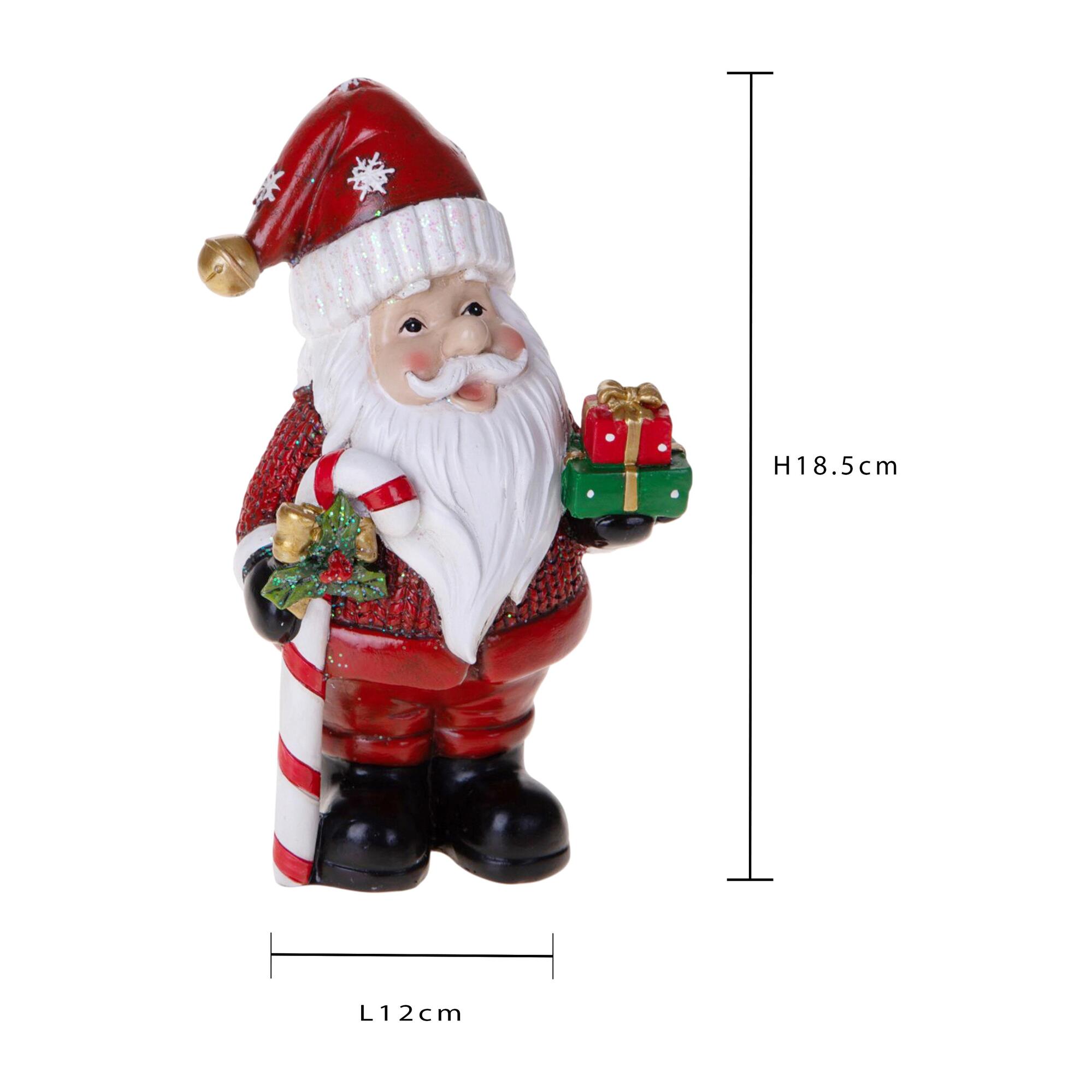 Babbo natale con pacco dono - Pezzi 3 - ROSSO - Bianchi Dino SpA