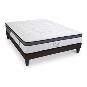 Ensemble Matelas Memoire de forme Tivoli avec sommier en bois