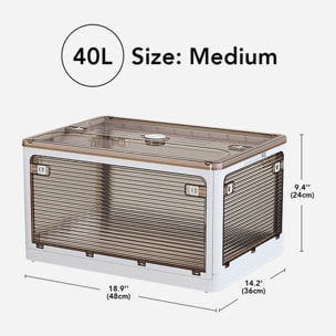 Set de 2 cajas de almacenamiento plegable multifuncional (40lx2)