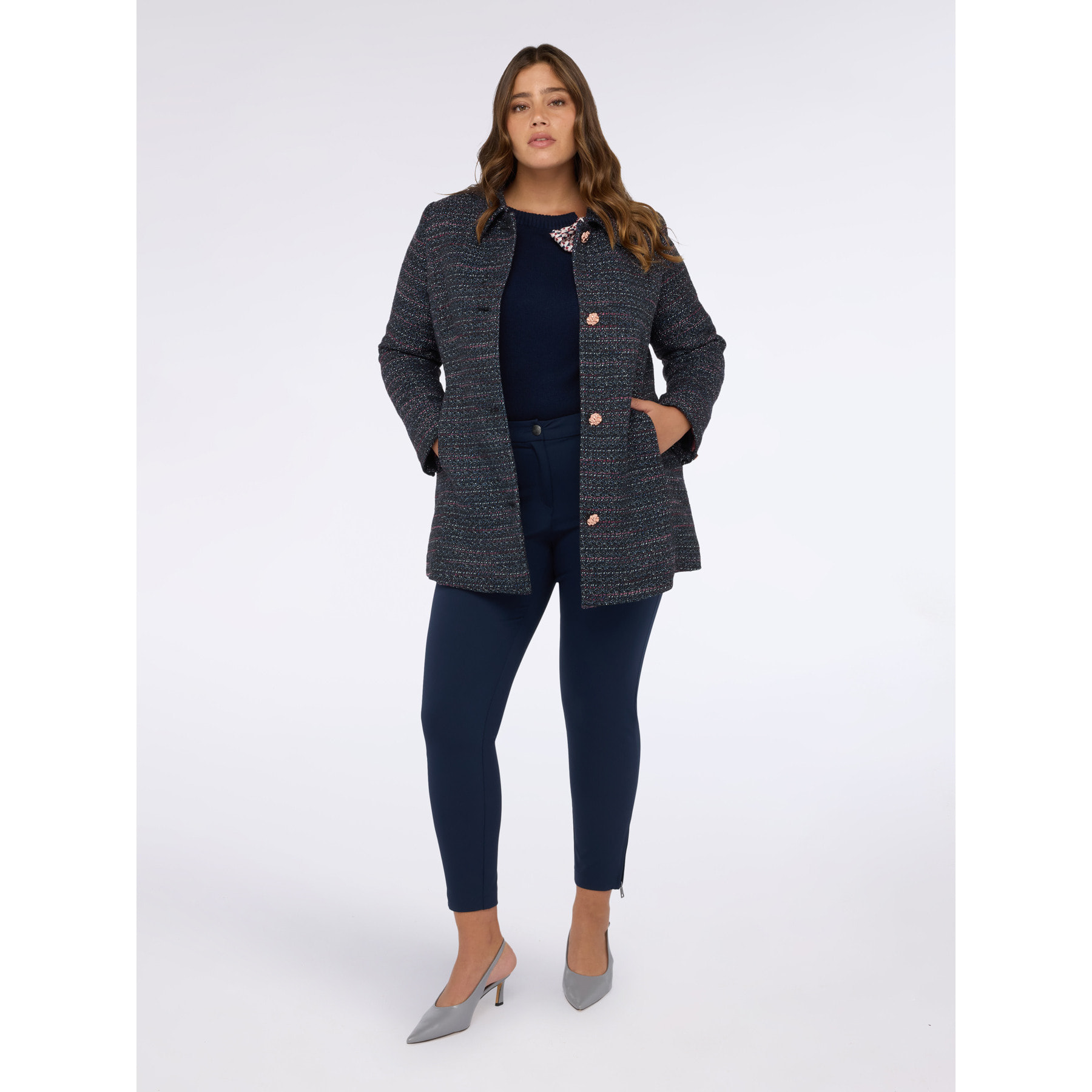 Fiorella Rubino - Pantaloni skinny con zip decorative - Blu