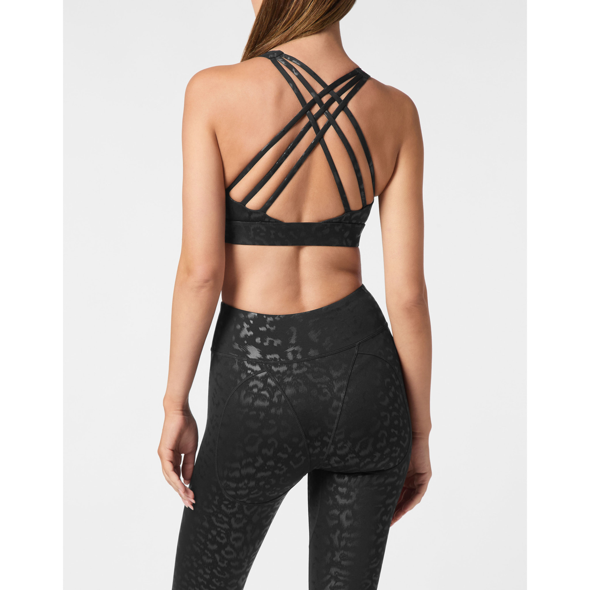 PLEIN SPORT Sports Bra LEOPARD