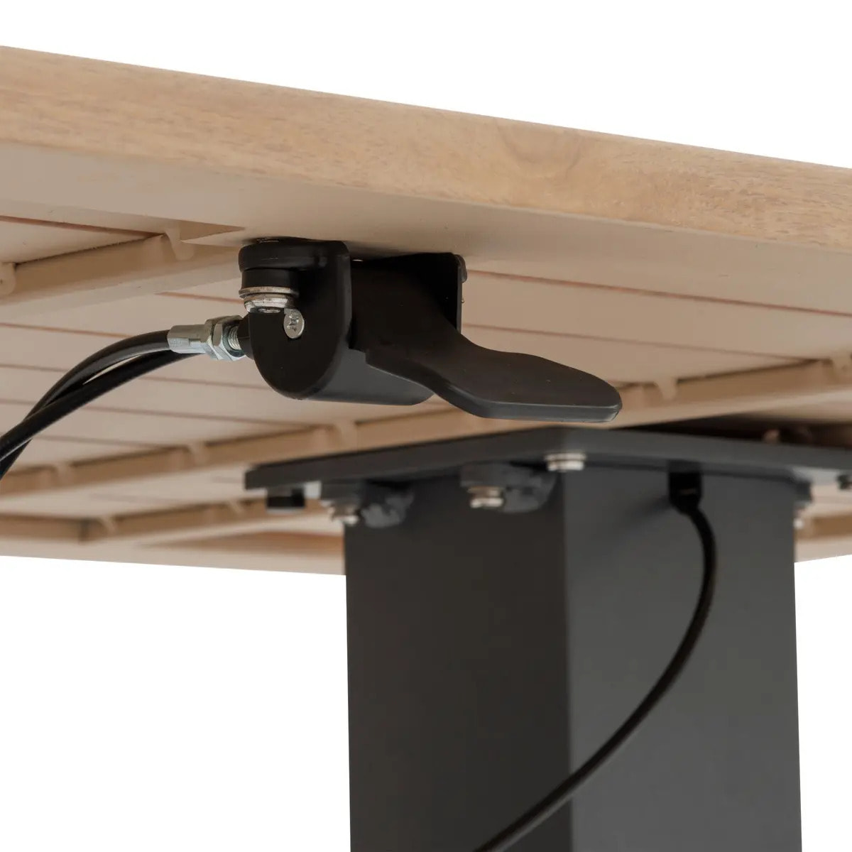 Table de jardin relevable rectangulaire "Salimia" graphite & honey 150 x 80 x 69cm en aluminium