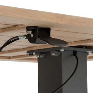 Table de jardin relevable rectangulaire "Salimia" graphite & honey 150 x 80 x 69cm en aluminium