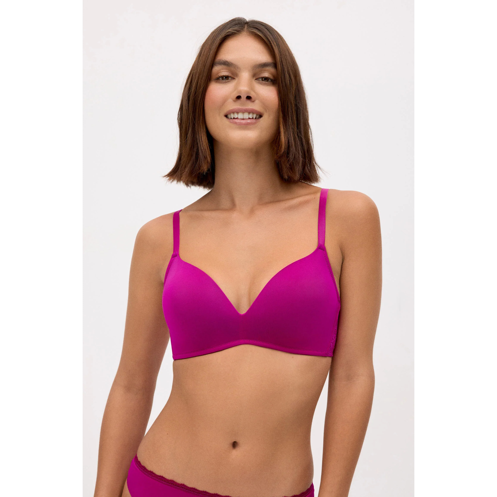 Reggiseno senza ferretto con imbottitura Rosa