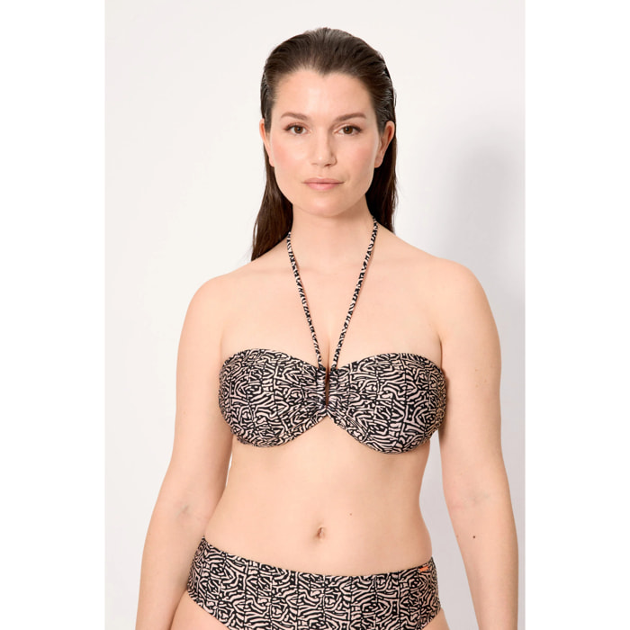 Top bikini bandeau contenitivo donna