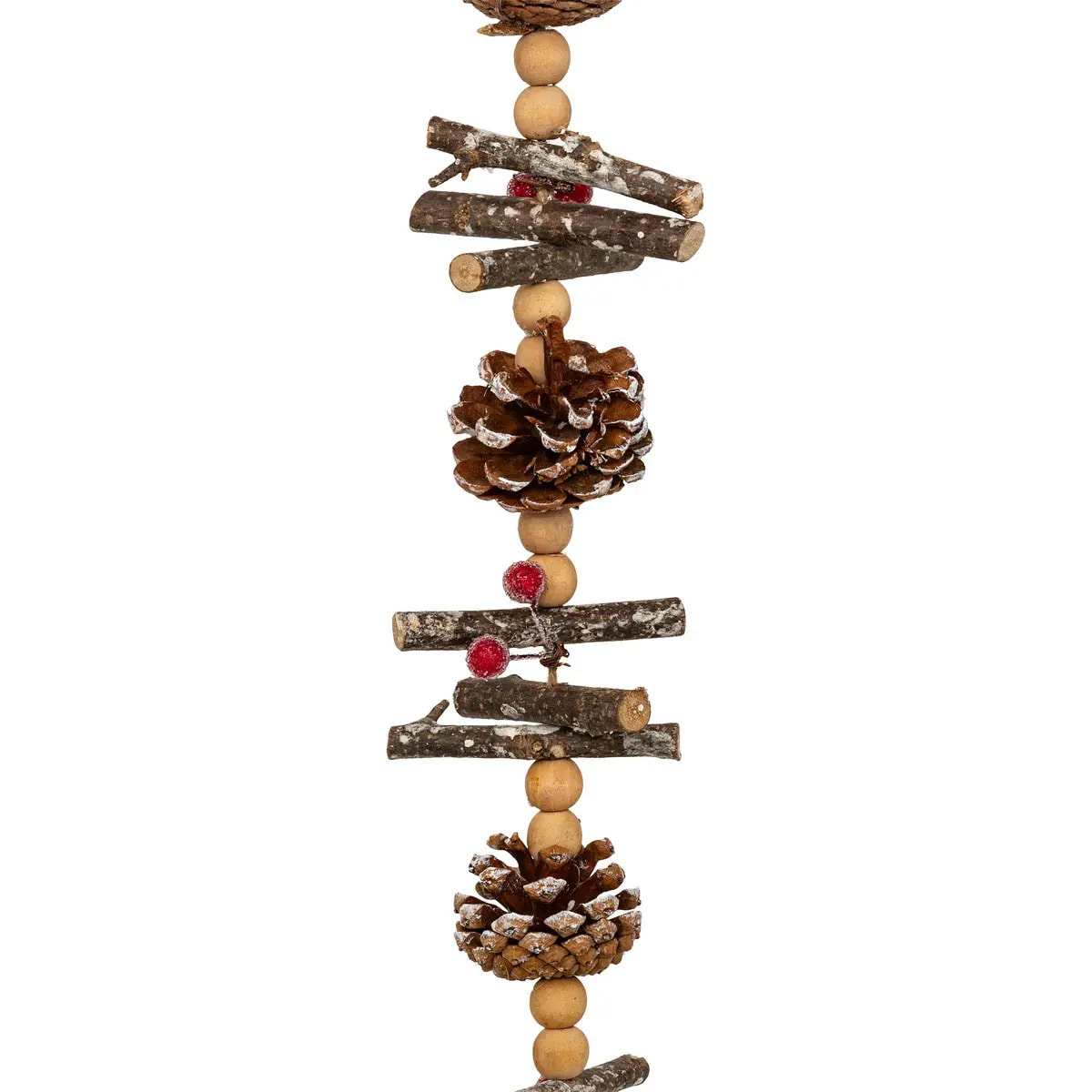 Guirlande pommes de pin et perles 1,5m