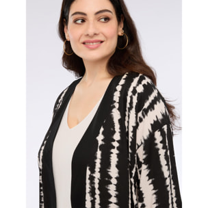 Fiorella Rubino - Kimono stampa tie dye - Nero