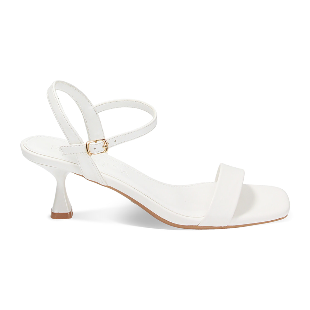 Sandalias de tacón blancas