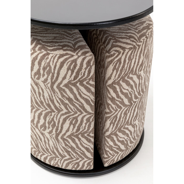 Table d'appoint et tabouret Better Together tigre Kare Design