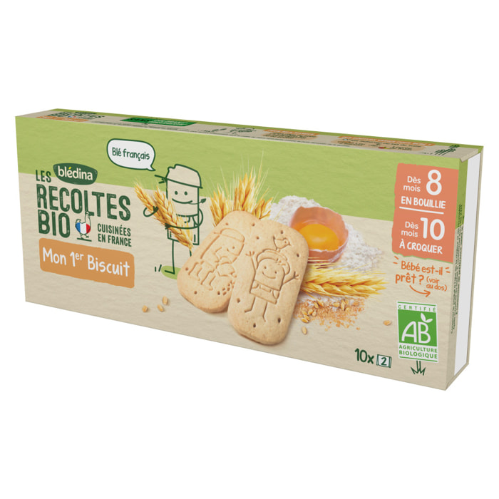 4x20 Mon 1er Biscuits - Bledina Les Recoltes Bio - Dès 8 Mois