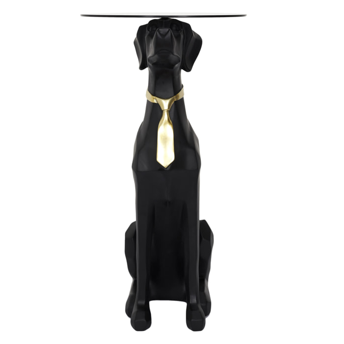 Table Basse Deco Chien Assis 66cm
