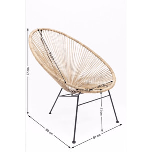 Fauteuil de jardin Spaghetti nature Kare Design